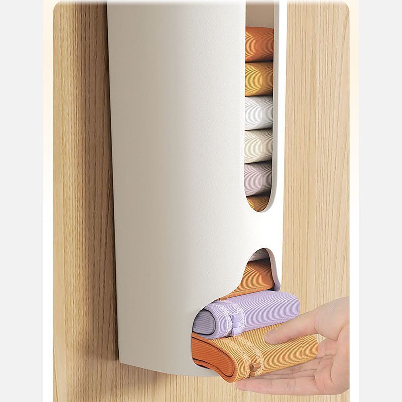 Transparent Plastic Closet Socks Underwear Organizer Wall-Mounted Storage Box Multifunctional Design Rectangle Shape PP Material