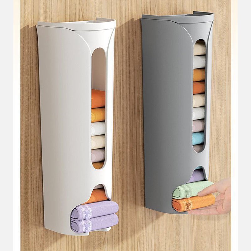 Transparent Plastic Closet Socks Underwear Organizer Wall-Mounted Storage Box Multifunctional Design Rectangle Shape PP Material