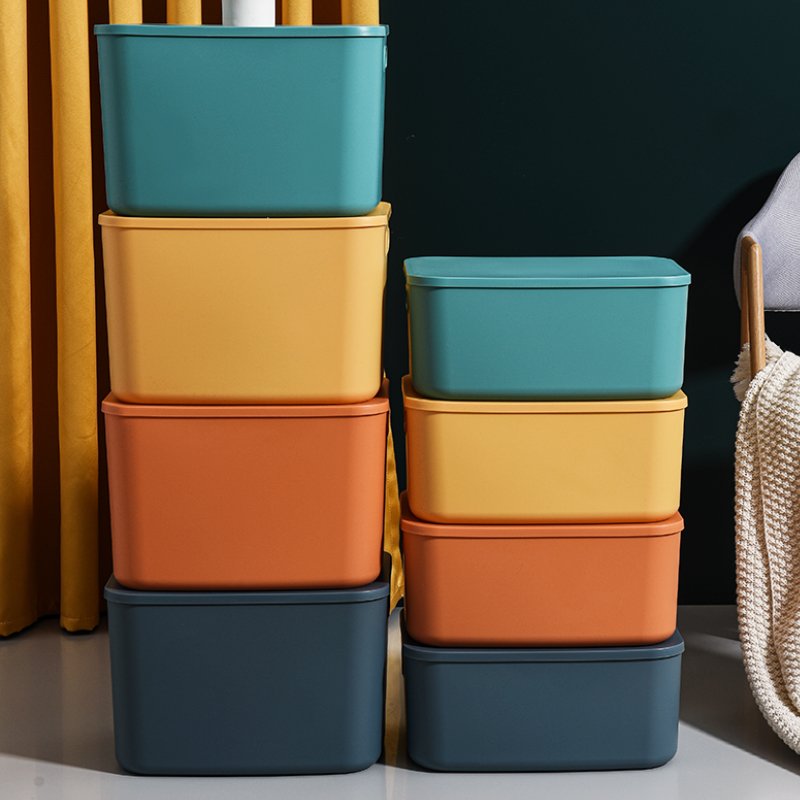 Kitchen Storage Basket Plastic Storage Bins for Kitchen Pantry & Refrigerator Use