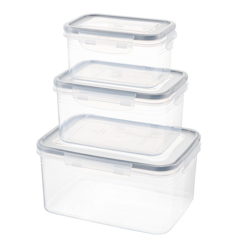 Crisper Transparent plastic box Rectangular refrigerator freezer sealed food grade storage box with lid