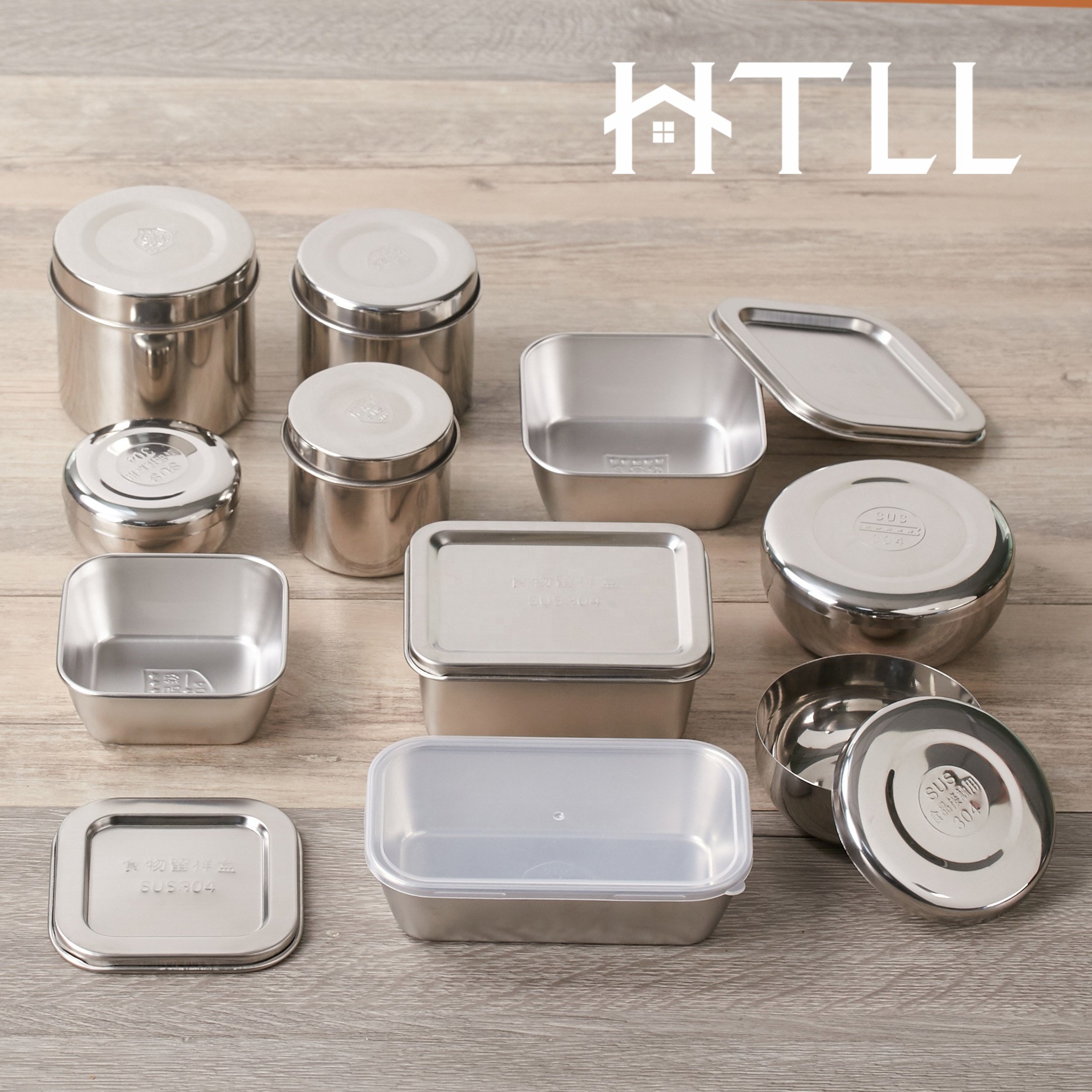 S.S 304 High quality reusability stainless steel food containers keep food fresh box lunch box freezer food storage boxes