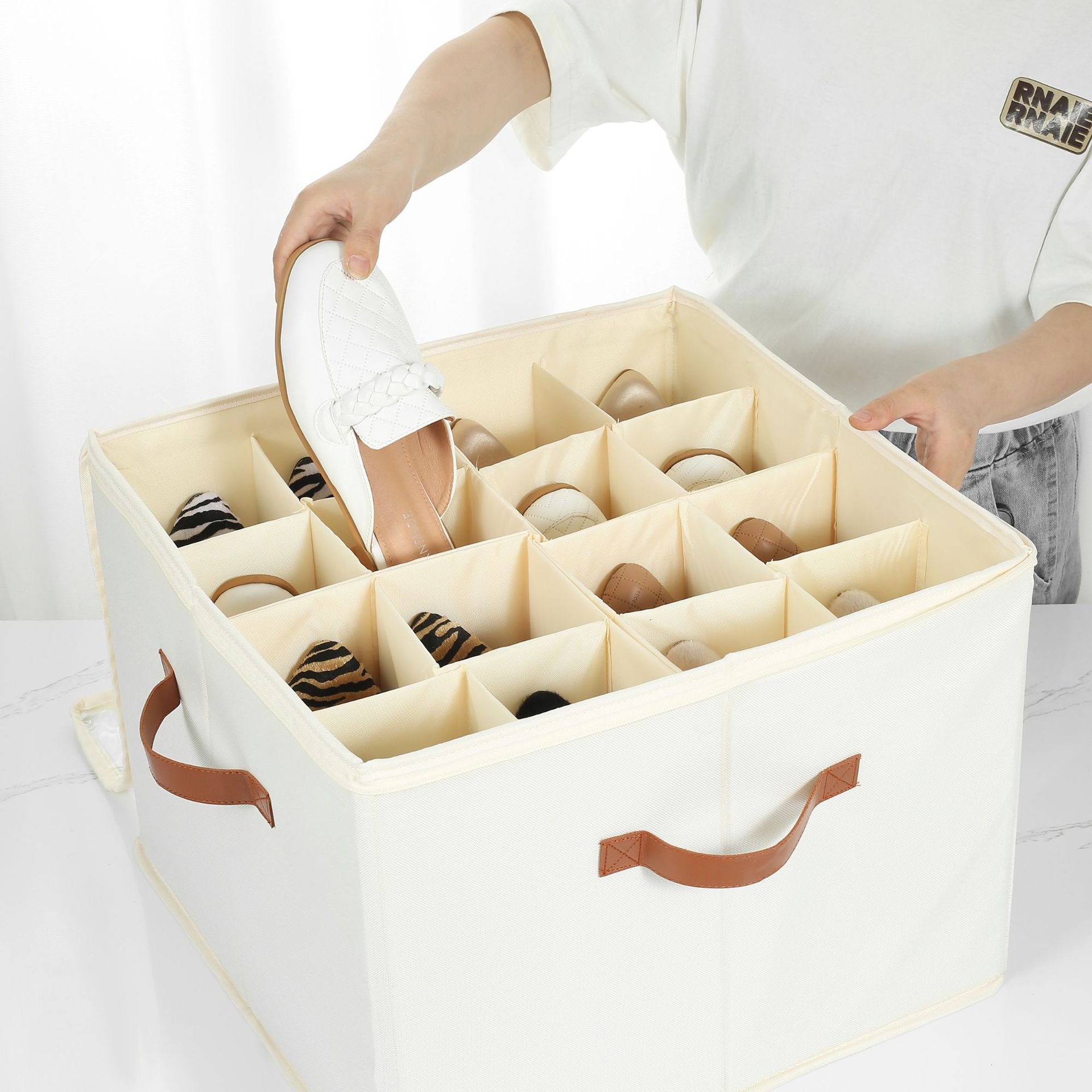 Transparent pvc shoebox storage Shoebox Multifunctional storage box sundry clothing folding storage box