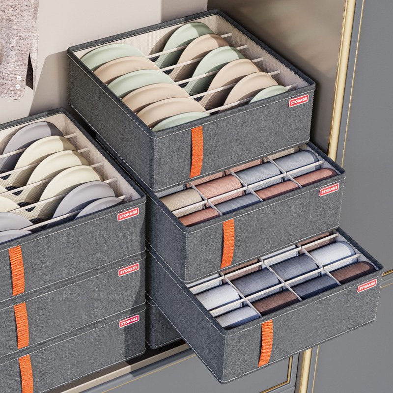 Foldable Clothes Storage Box Durable Underwear Drawer Compressed Containers Casual Closet Organizer For Pants,Socks