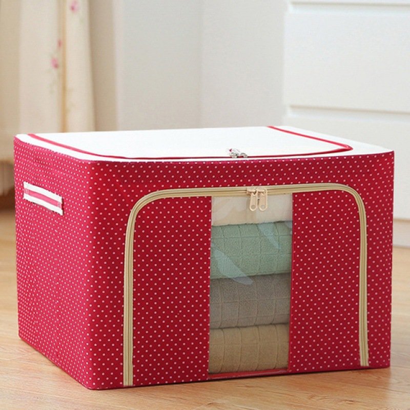 Oxford Cloth Steel Frame Storage Box Clothes Folding Clothing Storage Box steel frame folding storage box