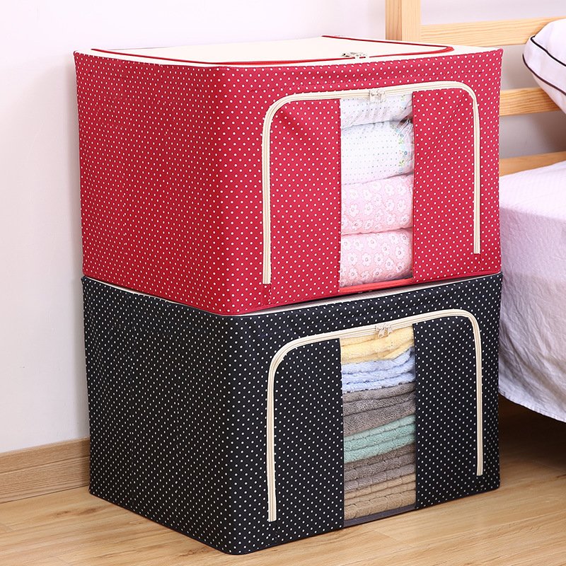 Oxford Cloth Steel Frame Storage Box Clothes Folding Clothing Storage Box steel frame folding storage box