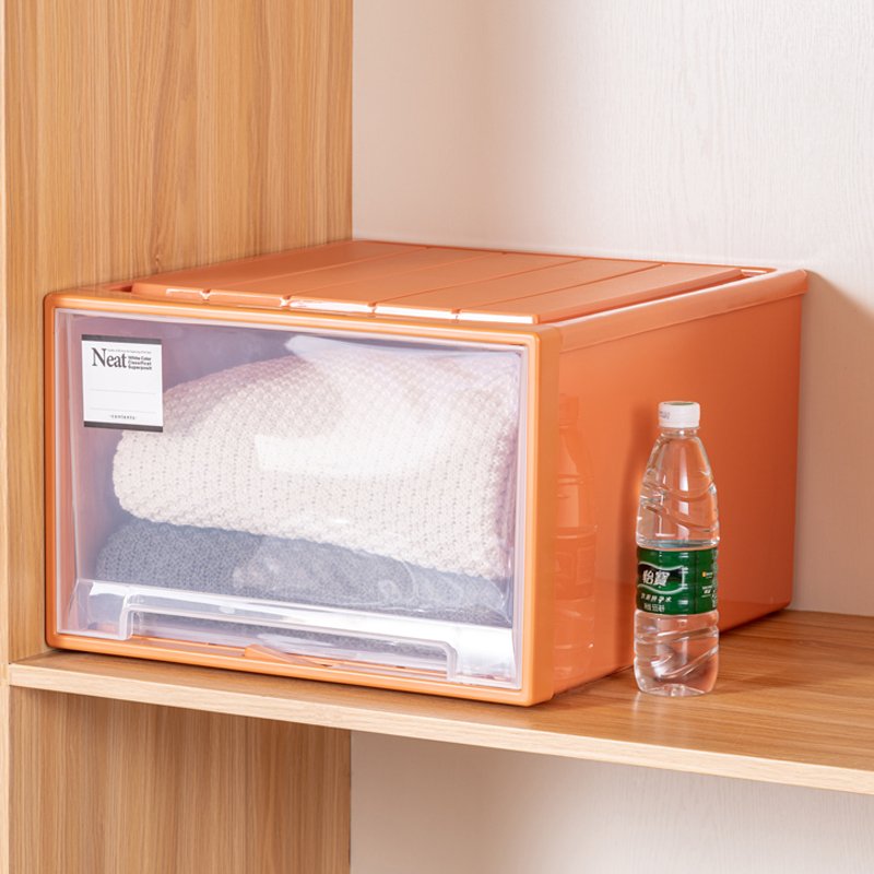 Competitive Price Multifunction Drawer Clothing Organizer Box Durable PP Plastic Colorful Wardrobe Storage Boxes&Bins