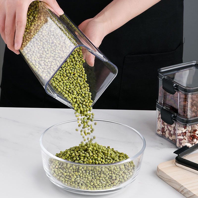 FF796 Kitchen Pantry Organization Sugar Flour Cereal Supplies Storage Box Plastic Airtight Food Storage Containers