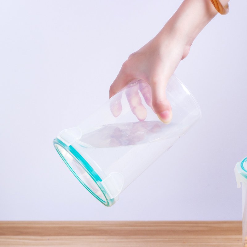 Food grade PP round clear plastic airtight food container with lock