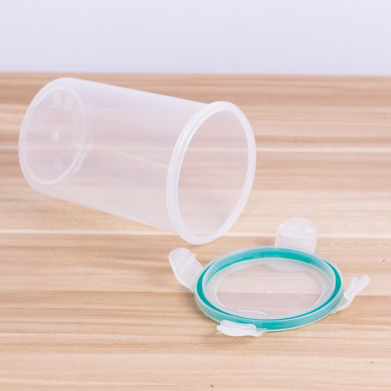 Food grade PP round clear plastic airtight food container with lock