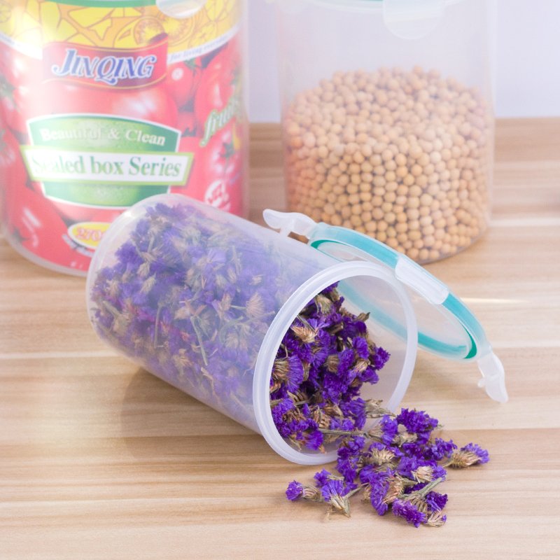 Food grade PP round clear plastic airtight food container with lock