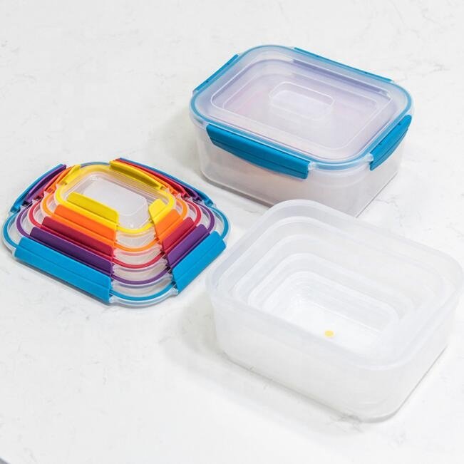 Kitchen Airtight Food Storage Containers Clear Plastic Food Storage Bins Transparent Fridge organizer Food Container set