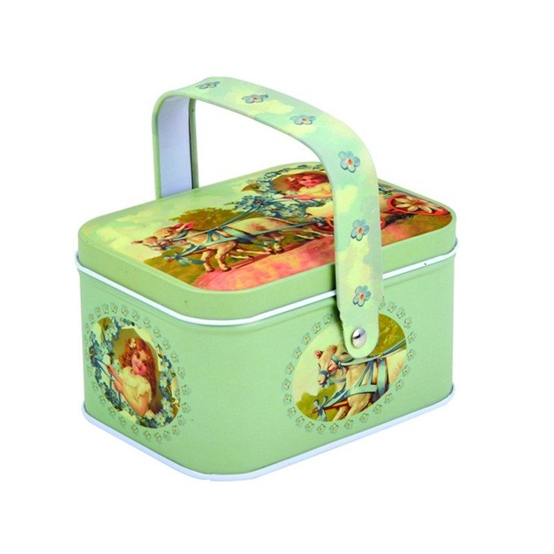 Food Grade Small Storage Box Kids Lunch Container with Handle Storage Boxes & Bins Metal Europe Stainless Steel Food Container