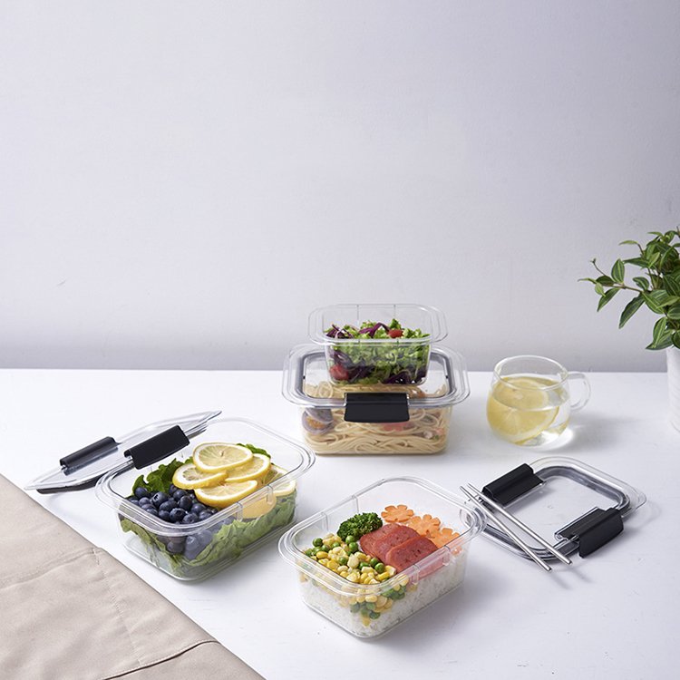 BPA Free Airtight Food Storage Containers with Lids for Fridge Meal Prep Leftovers Vegetables & Fruits