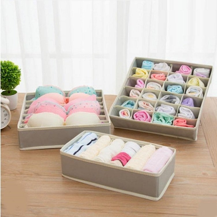Wardrobe storage box household fabric clothes clothing underwear socks finishing box partition artifact