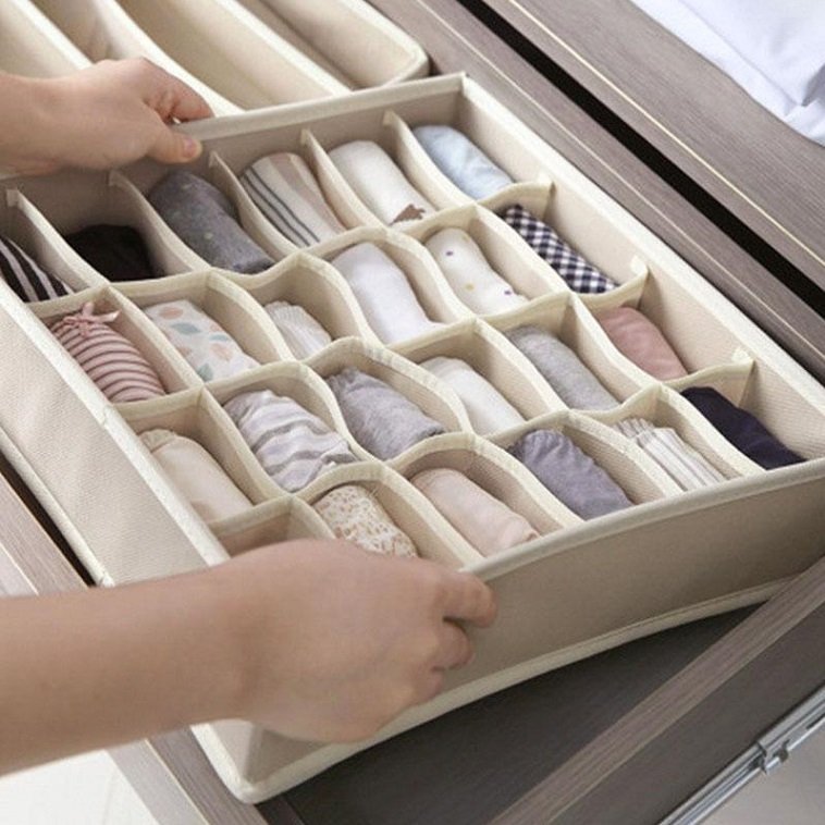 Wardrobe storage box household fabric clothes clothing underwear socks finishing box partition artifact