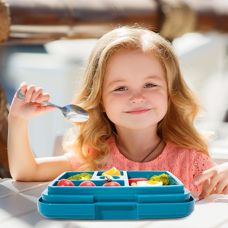 Wholesale Easy Open Food Grade PP Rectangular Thermal Lunch Snack Box BPA Free Leakproof Bento Lunch Boxes for Kids Children