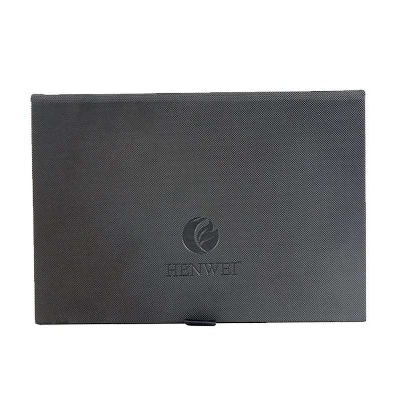 Sundries Black Square Desktop Stationery Storage Box Office Organizer Leather Storage Box