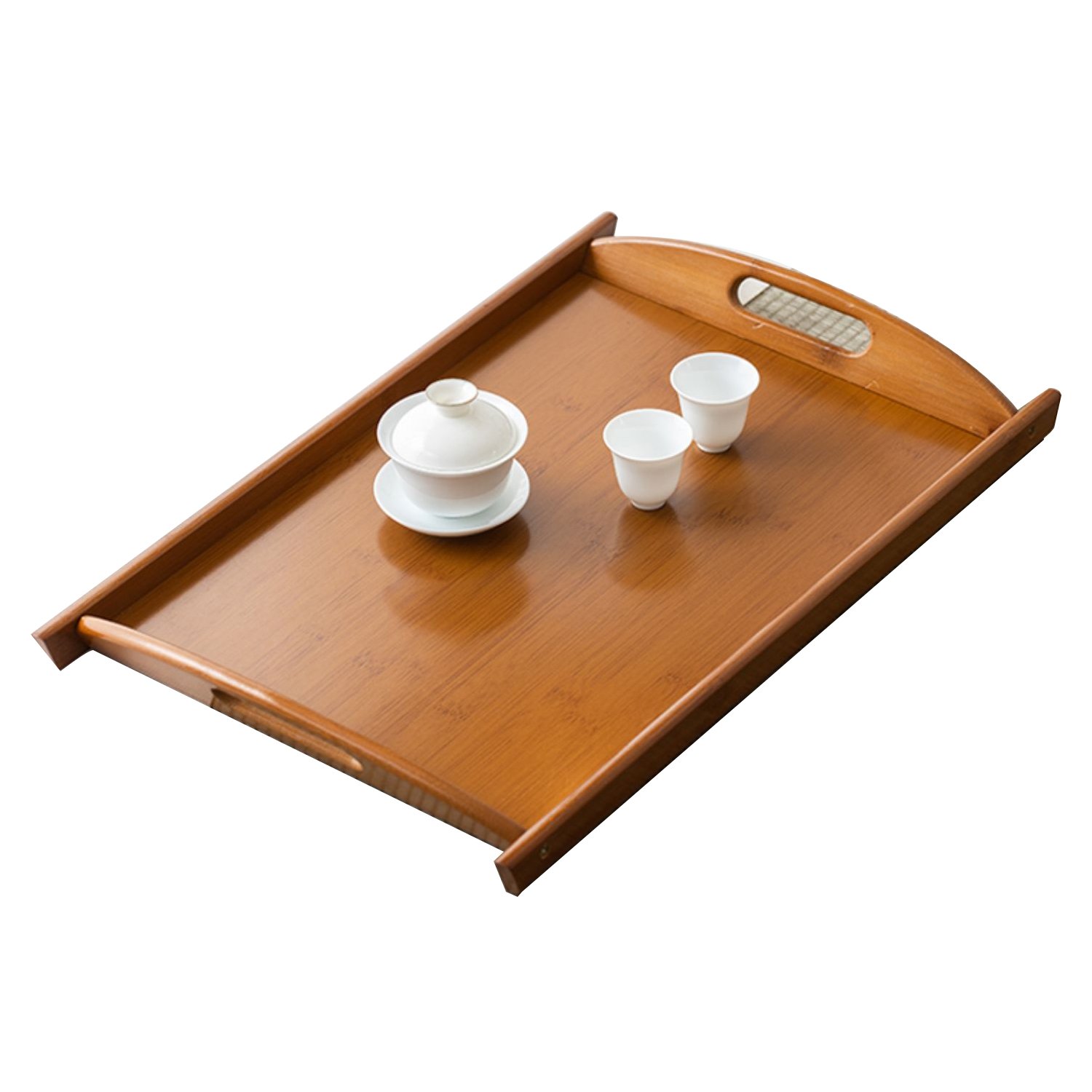 Hot Selling Home Decor Wood Serving Tray Bamboo Tray With Handle