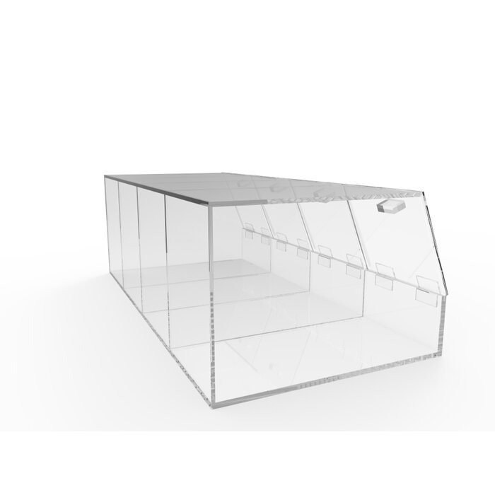 Supermarket Candy Bulk Store Food Display Case Floor Standing Clamshell storage Acrylic Box
