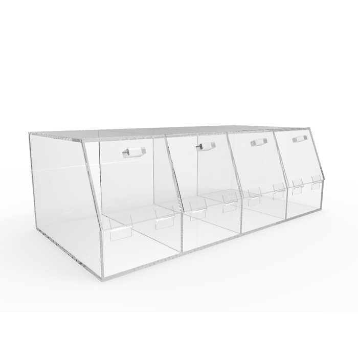 Supermarket Candy Bulk Store Food Display Case Floor Standing Clamshell storage Acrylic Box