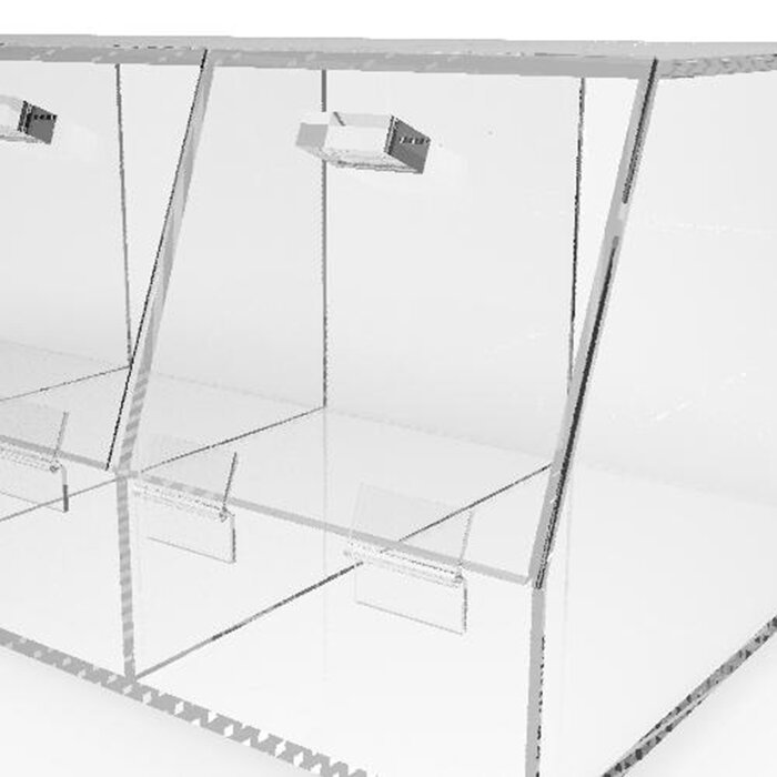 Supermarket Candy Bulk Store Food Display Case Floor Standing Clamshell storage Acrylic Box