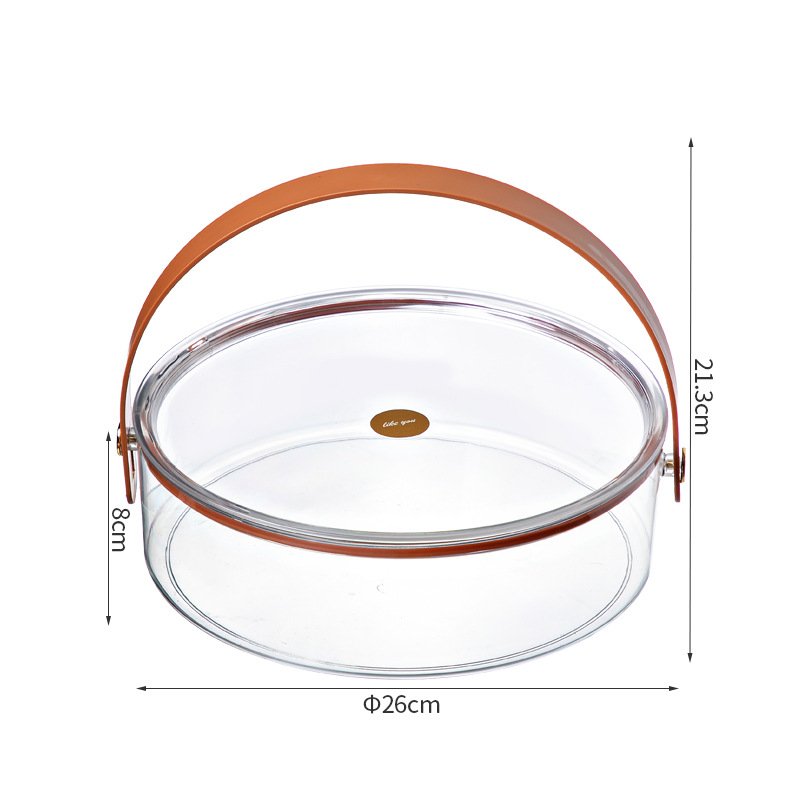 BPA Free Plastic Veggie Tray Divided Serving Tray with Lid and handle Food Storage Container Box For fruit snack candy