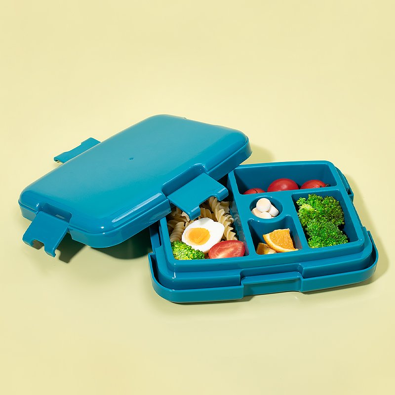 New Arrival Plastic School Lunch Box Kids Reusable Leakproof 4 Compartments Food Storage Container Bento Box