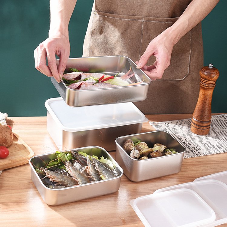 Hot Selling 700ml/1200ml/1800ml Large Capacity Stainless Steel Deep Lunch Box Food Warmer Food Storage Container With Lid