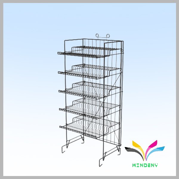 2022 High Quality Flooring Stand Supermarket Shop Food Beverage Metal Shelves Wire Display Stand Rack