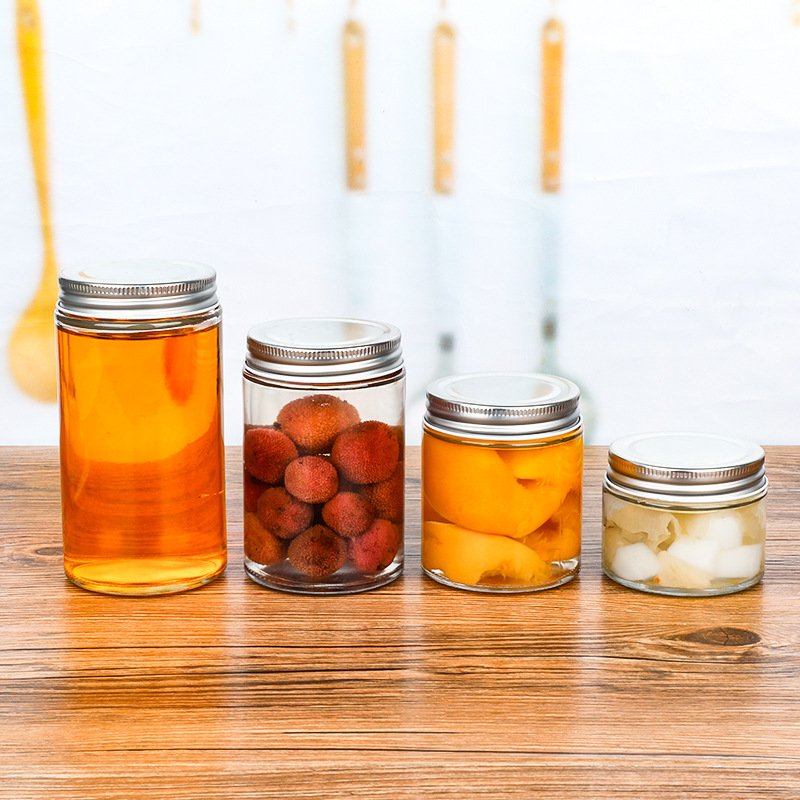 Custom 8 Oz 16 Oz 32 Oz Empty Clear Wide Mouth Canning Food Storage Glass Mason Jar With Lids For Canning