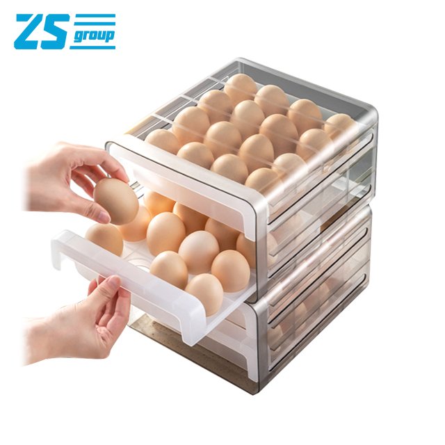 JILEN- Fridge Egg Drawers Refrigerator Egg Storage Container egg organiser storage box