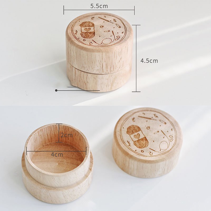 Wholesale Wooden Sewing Tools Locking Stitch Counter Container Case Storage Box for about 40 Stitch Markers