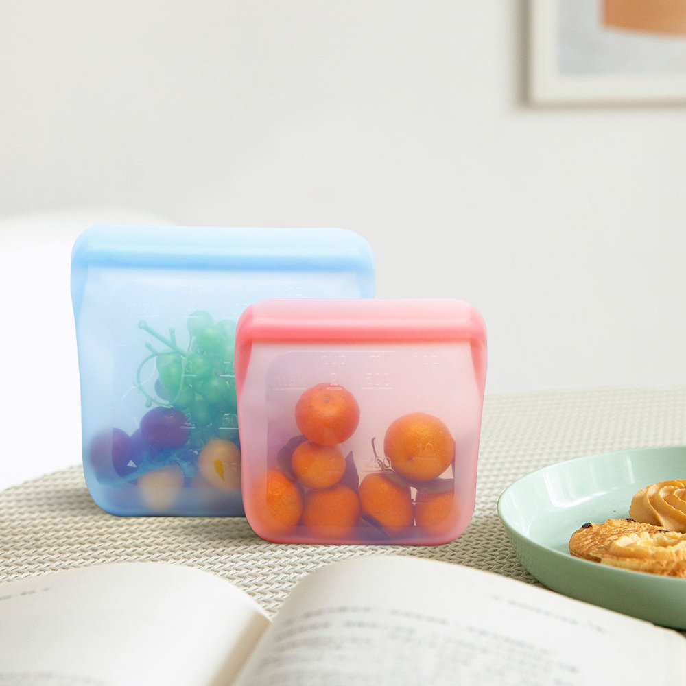 Top Seller Platinum Grade Reusable Reusable Fresh Sealing Vacuum Reusable Food bag Silicone Food Storage Bag