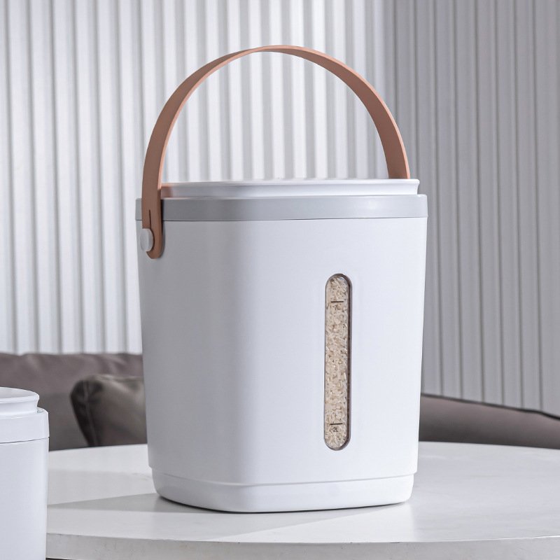 customize smart vacuum rice bucket grain storage barrel food storage box for kitchen grain rice container fit for Grain storage