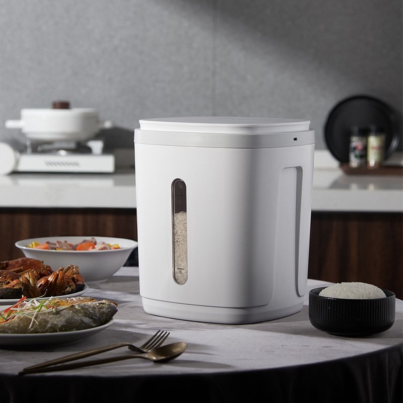 customize smart vacuum rice bucket grain storage barrel food storage box for kitchen grain rice container fit for Grain storage