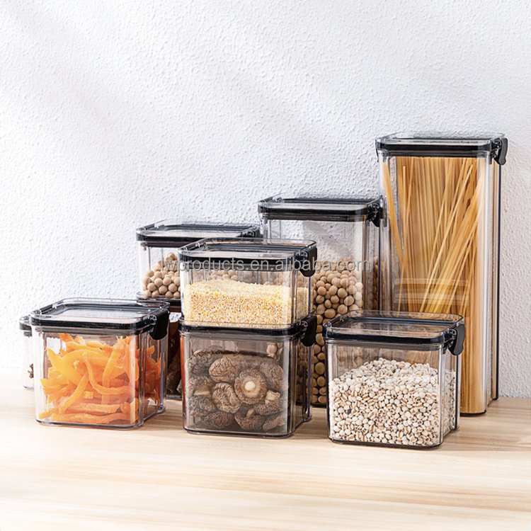 BPA Free Airtight Food Storage Container Set Kitchen Pantry Organization Canisters Plastic Containers with Lids for Cereal