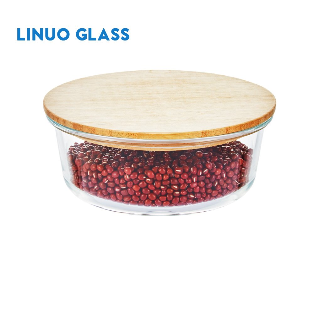 Linuo Bpa Free Square Kitchen Glass And Bamboo Food Storage Containers Bamboo Lid