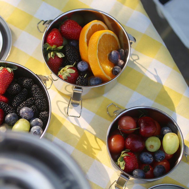 Airtight Container Stainless Steel Seal Food Storage with Lid Portable Storage Containers