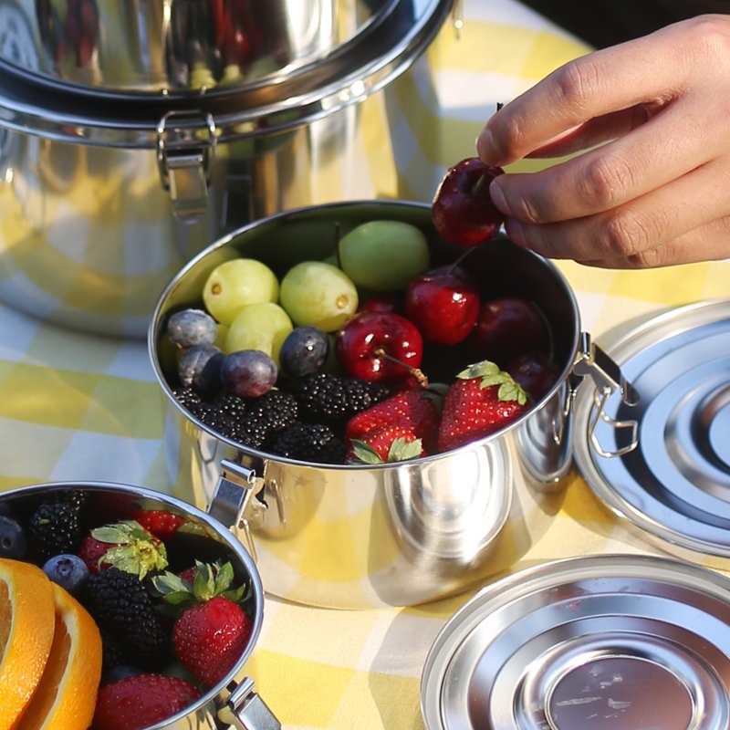 Airtight Container Stainless Steel Seal Food Storage with Lid Portable Storage Containers