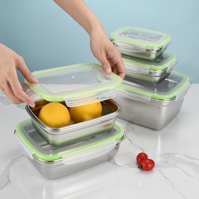Cheap Multi Size Eco Friendly Reusable 304 Stainless Steel Lunch Tiffin Box Food Storage Container With Lid