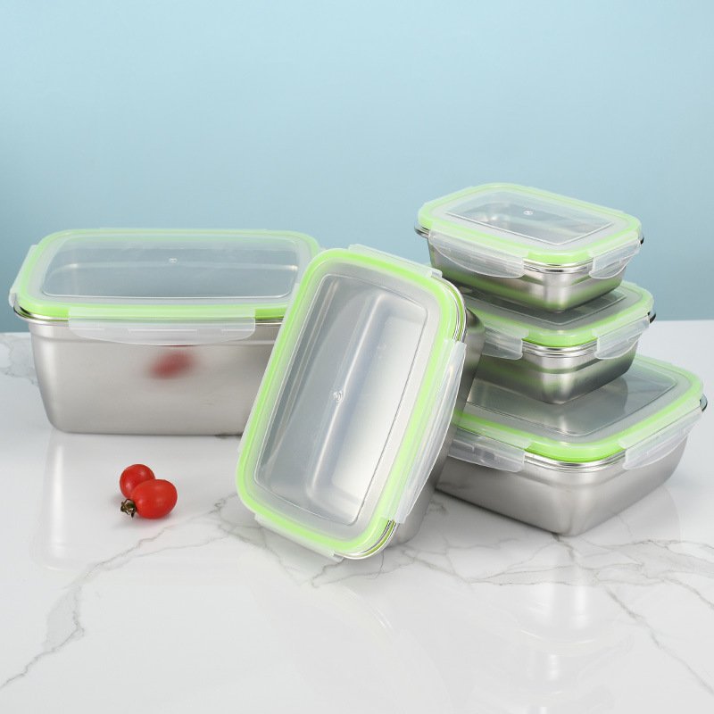 Cheap Multi Size Eco Friendly Reusable 304 Stainless Steel Lunch Tiffin Box Food Storage Container With Lid
