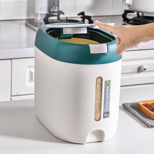 Rmier Household Insect-proof Moisture-proof Rice Bucket Multi-purpose Rice Storage Box Visual Window Sealed Dry Food Dispenser