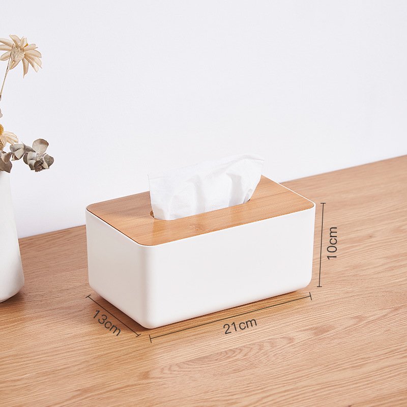Square Advertising Tissue Box Desktop Storage Paper Drawer Living Room Dining Room Plastic Tissue Box Custom Printable Logo