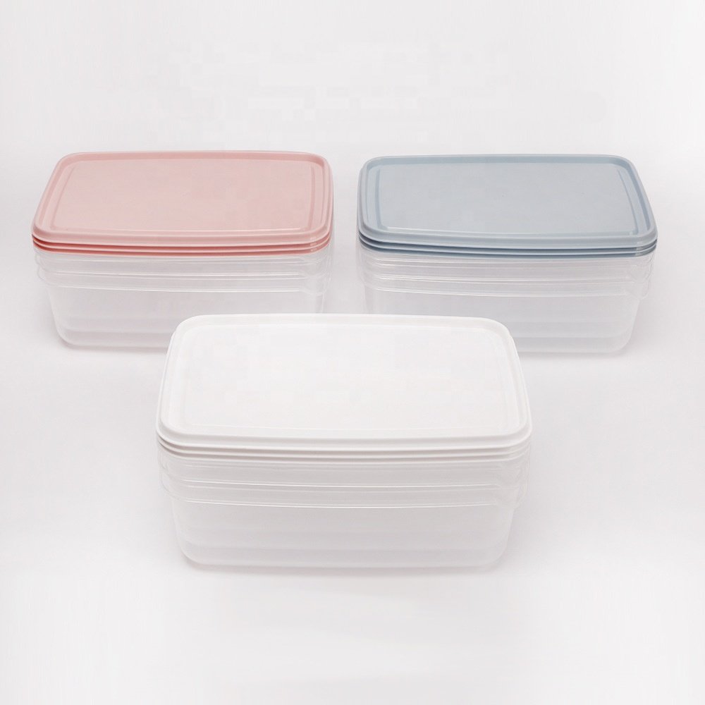 wholesale 3 pcs/set 2000ml plastic food storage container set boxes with lid