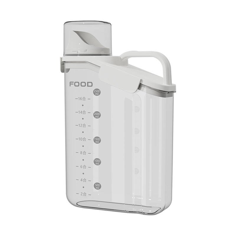 transparent Food storage sealed container with BPA Free Plastic Airtight Design Measuring Cup Pour Spout 2KG Rice Cooker
