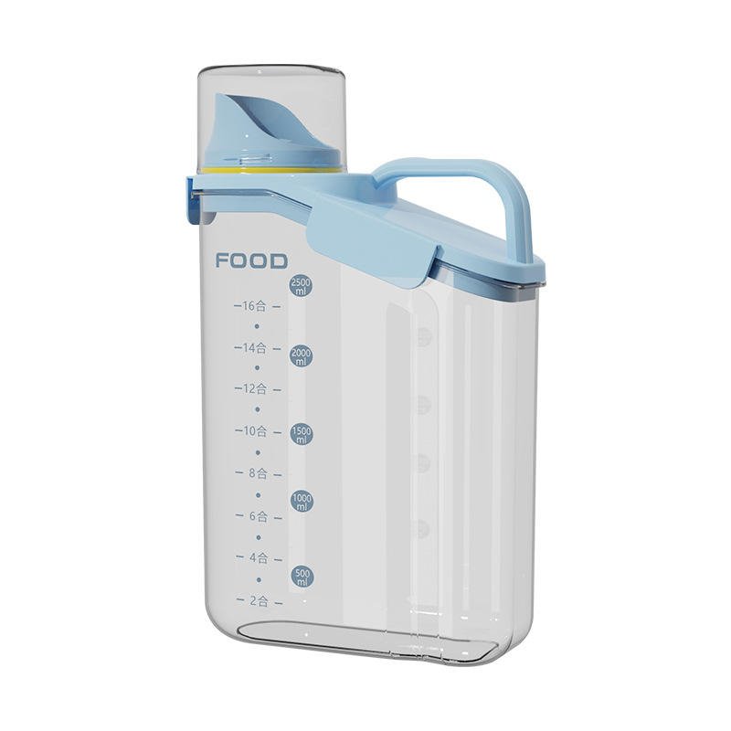 transparent Food storage sealed container with BPA Free Plastic Airtight Design Measuring Cup Pour Spout 2KG Rice Cooker