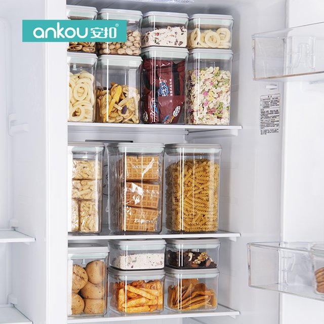 OEM ODM Transparent container kitchen food organizers storage Stackable baby milk powder container For household storage