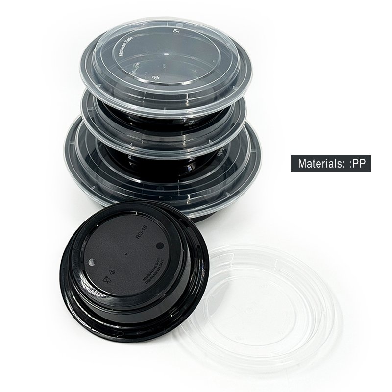 Disposable Food Container Box Restaurant Round Plastic Food Storage Container