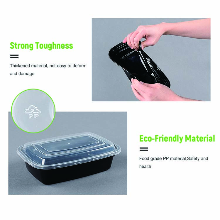 1 Compartment Lunch Containers Food Storage Bento Box bpa free reusable food prep containers with lid