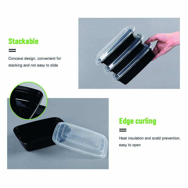 1 Compartment Lunch Containers Food Storage Bento Box bpa free reusable food prep containers with lid